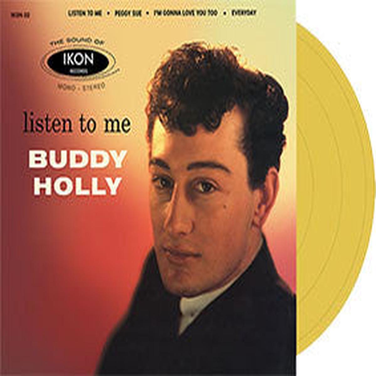 HOLLY, BUDDY – LISTEN TO ME : MUSTARD COLOURED – LP